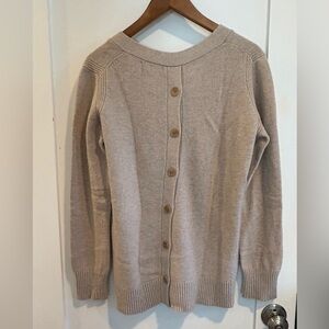 Banana Republic Filpucci Italian Yarn V-Neck Back Button Sweater XL